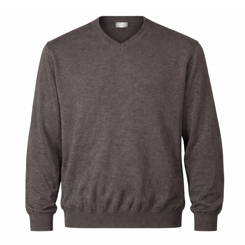 Doppelganger Mens V Neck Wool Blend Sweater XXL Gray Pullover Knit